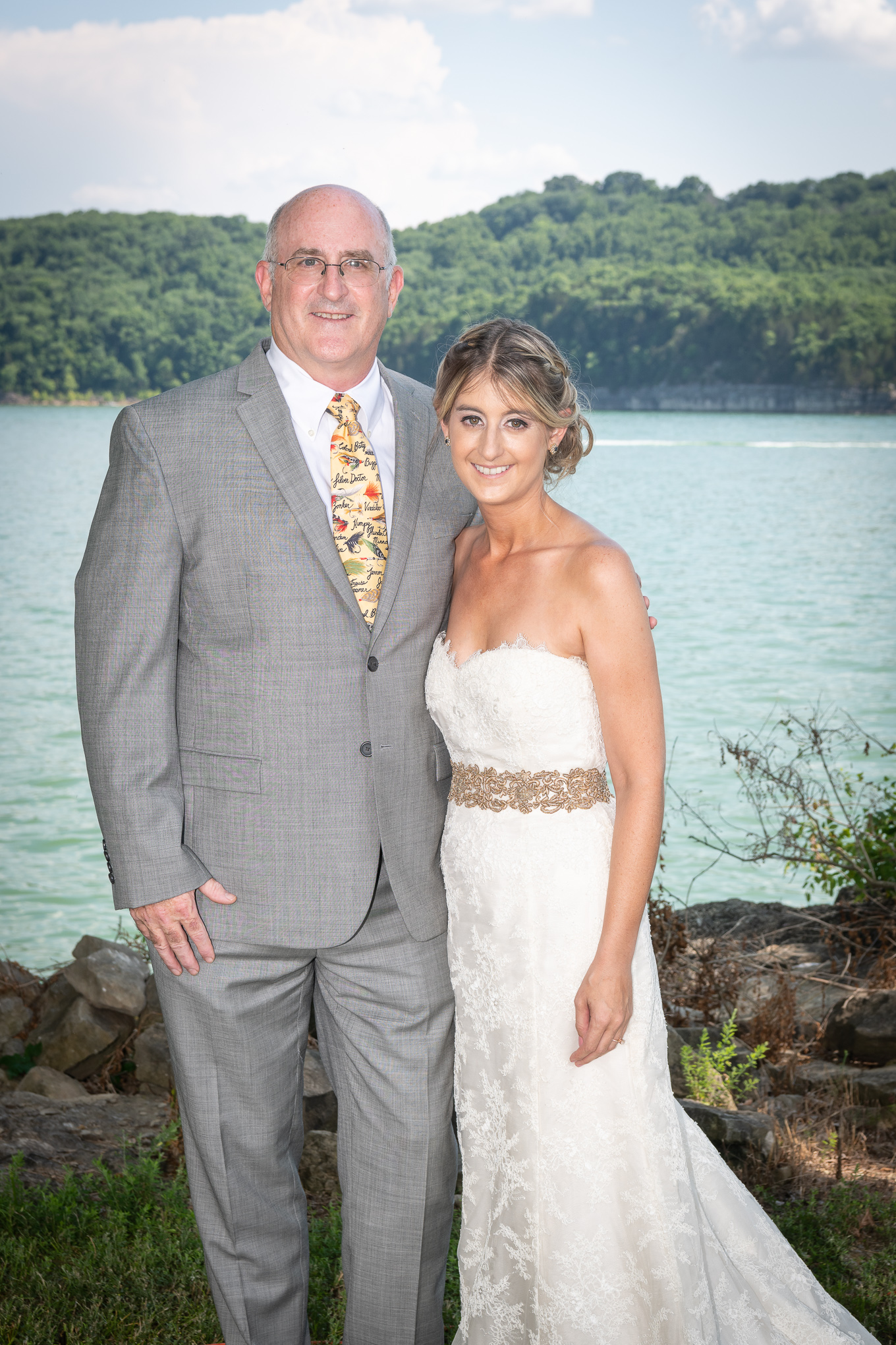 bride and her father before the wedding 